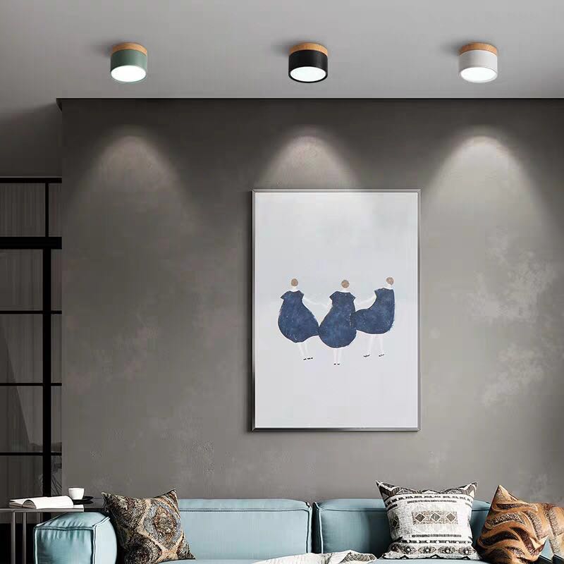 Moderne LED-Downlights Makrone Deckenleuchte, Grün&Weiß